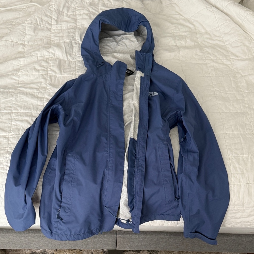 The North Face Navy/blue Hooded Rain Jacket
